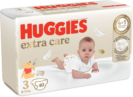 Подгузники Huggies Extra Care детские, размер 3, 6-10 кг, 40 шт
