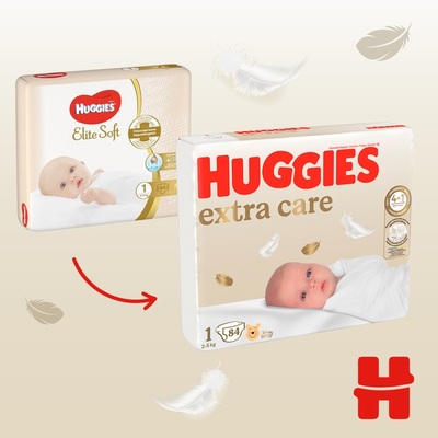 Подгузники Huggies Extra Care детские, размер 3, 6-10 кг, 40 шт