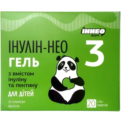 Інулін-НЕО 3 гель д/перор. заст. для дітей зі смаком яблука по 10 г №20 у стік-пакетах