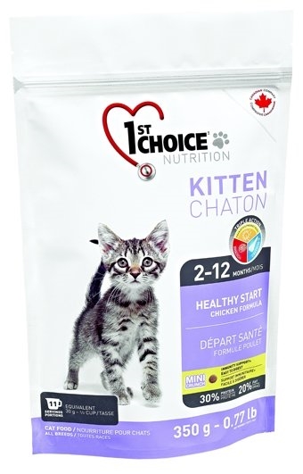 Корм сухой для котят 1st Choice Kitten со вкусом курицы, 0.35 кг