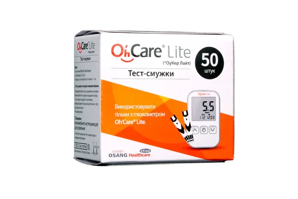 Тест-смужки Oh`Care Lite  для визначення глюкози в крові, 50 штук
