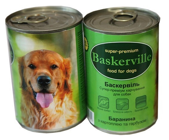 Консервы для собак Baskerville с бараниной, картофелем и тыквой, 400 г