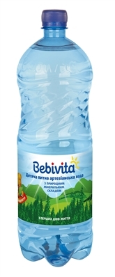 Вода питна Bebivita дитяча негазована артезіанська з природним мінеральним складом, 1,5 л