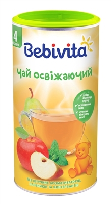 Напій Bebivita Чай освіжаючий, сухий швидкорозчинний, 200 г