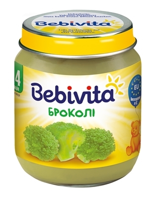 Пюре овощное Bebivita Броколли, 125 г