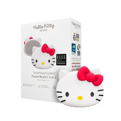 Щітка для обличчя GESKE 3 в 1 by Hello Kitty, пудрова