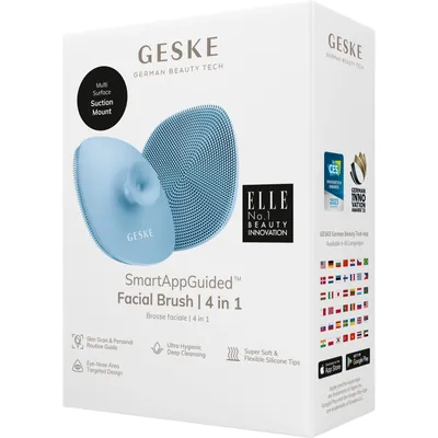 Щітка для обличчя GESKE 4 в 1 з тримачем, аквамарин