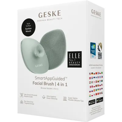 Щітка для обличчя GESKE 4 в 1 з тримачем, зелений