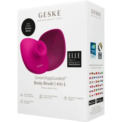 Щітка для тіла GESKE 4 в 1, пурпурова