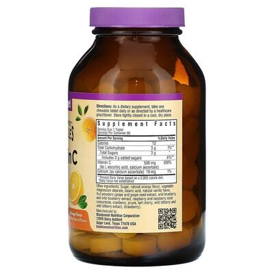 Вітамін С 500 мг Bluebonnet Nutrition смак апельсина, жувальні таблетки №90