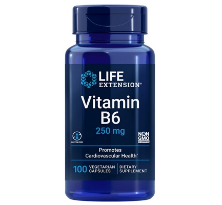 Витамин B6 Life Extension 250 мг, 100 капсул
