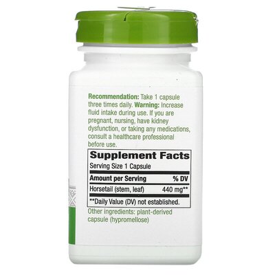 Хвоща полевого трава Nature's Way Horsetail Grass 440 мг, 100 капсул