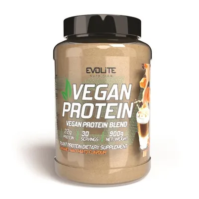 Протеїн рослинний змішаний Evolite Nutrition Vegan Protein карамельний макіато, 900 г