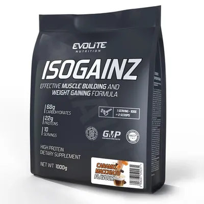Гейнер Evolite Nutrition IsoGainz карамельний макіато, 1 кг