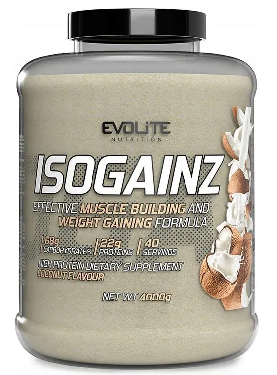 Гейнер Evolite Nutrition IsoGainz кокос, 4 кг