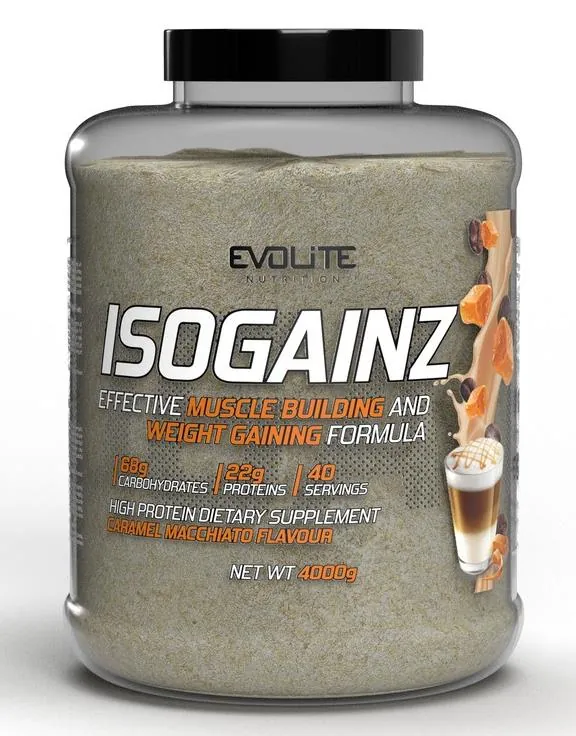 Гейнер Evolite Nutrition IsoGainz карамельний макіато, 4 кг