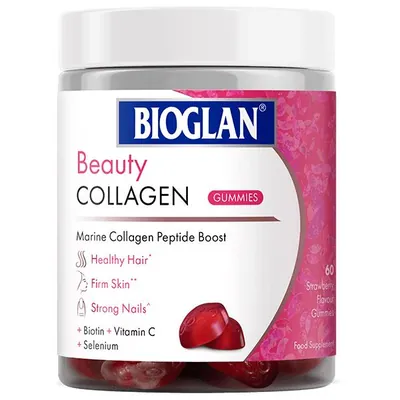 Колаген для краси Bioglan Beauty Collagen Gummies полуниця, 60 жувальних пастилок
