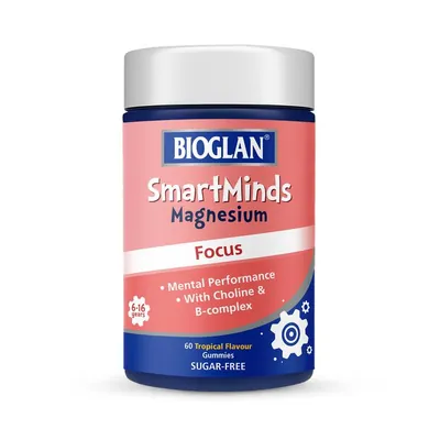 Магній Bioglan SmartMinds Magnesium Focus тропік, 60 жувальних пастилок