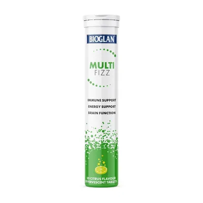 Мультивітаміни Bioglan Multi Fizz цитрус, 20 шипучих таблеток