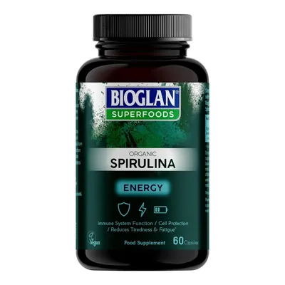 Спіруліна органічна Bioglan Organic Spirulina, 60 капсул