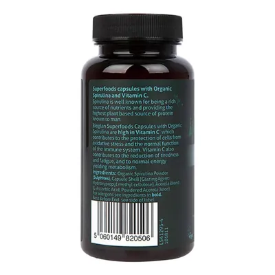 Спіруліна органічна Bioglan Organic Spirulina, 60 капсул