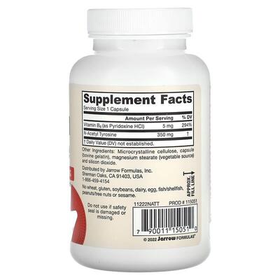 N-Ацетил Тирозин Jarrow Formulas N-Acetyl Tyrosine 350 мг, 120 капсул