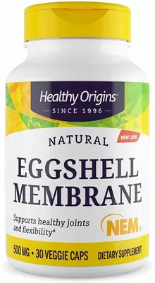 Мембрана яєчної шкаралупи Healthy Origins Natural Eggshell Membrane 500 мг, 30 вегетаріанських капсул