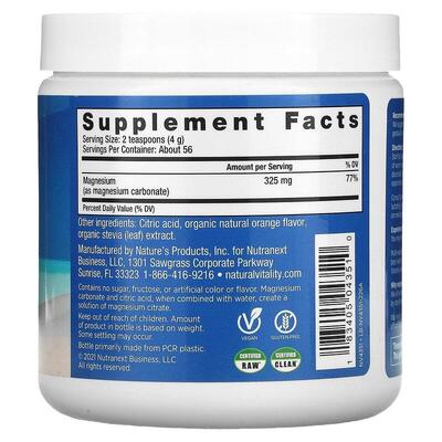 Антистресс напиток с магнием Natural Vitality CALM A Magnesium supplement апельсин, 226 г
