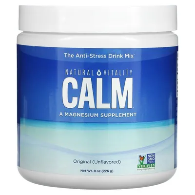 Антистрес напій з магнієм Natural Vitality CALM A Magnesium supplement без добавок, 226 г