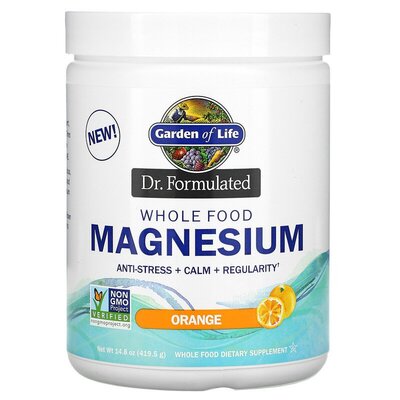 Магний Garden of Life Dr. Formulated порошок со вкусом апельсина, 419,5 г