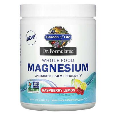 Магний Garden of Life Dr. Formulated порошок со вкусом малины и лимона, 421,5 г