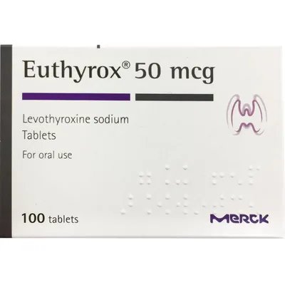 Еутирокс таблетки по 50 мкг №100 (25х4)