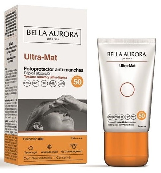 Гель сонцезахисний Bella Aurora Ultra-Mat SPF50 матуючий від пігментних плям, 50 мл