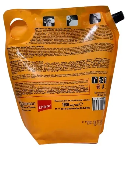 Мило рідке Chisto Fruttino Mango, 1500 мл дой-пак