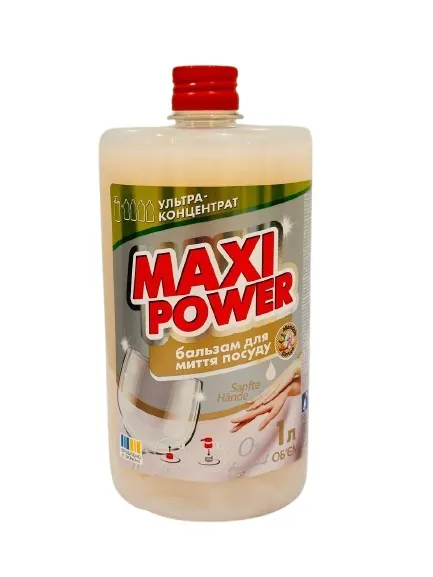 Бальзам для миття посуду Maxi Power Мигдаль, 1 л запаска
