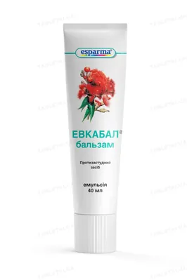 Евкабал бальзам емульсія 3 г/10 г/100 г по 40 мл у тубах