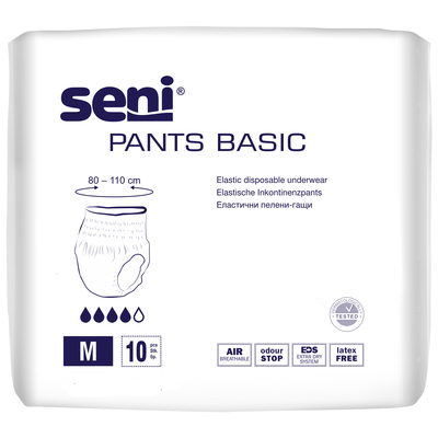 Трусы впитывающие для взрослых Seni Pants Basic Medium, 10 штук