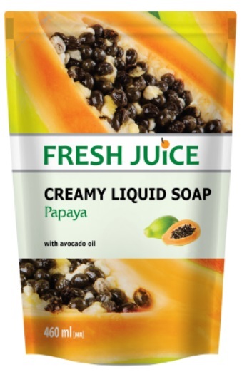 Крем-мило рідке Fresh Juice Papaya, дой-пак, 460 мл