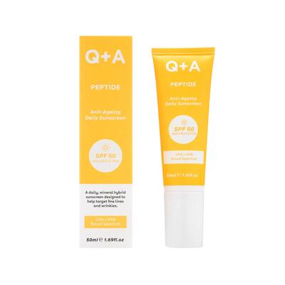Крем для лица Q+A Антивозрастный солнцезащитный SPF50, 50 мл
