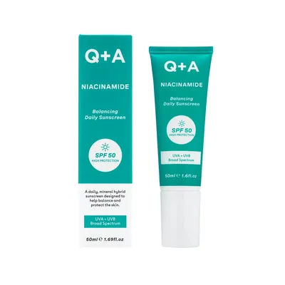 Крем для обличчя Q+A Балансуючий сонцезахисний SPF50, 50 мл