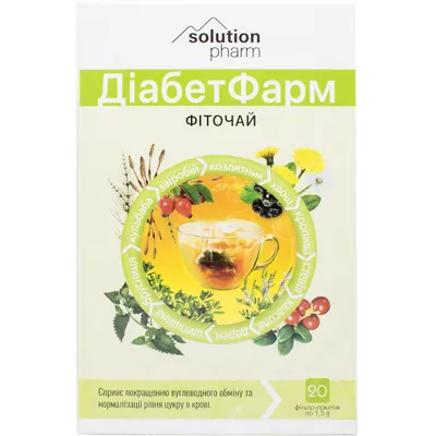 ДіабетФарм Solution Pharm фіточай по 1,5 г №20 у філ.-пак.