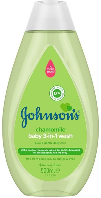 Гель для миття і купання дітей Johnson's Baby 3 в 1 Ромашка, 500 мл