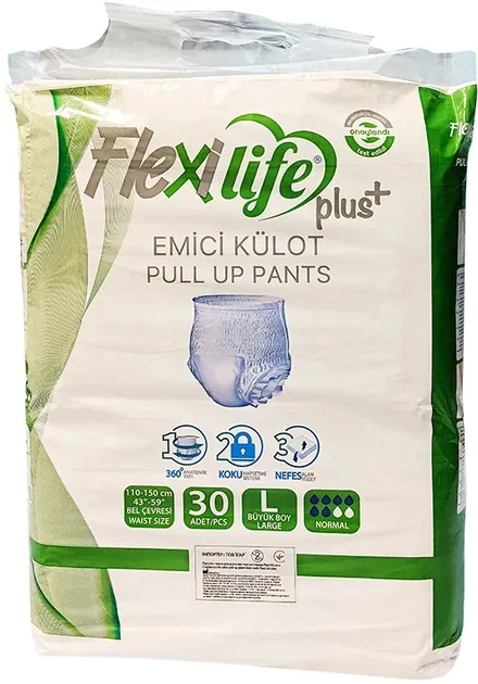 Підгузки-труси для дорослих Flexi life plus розмір L, 30 штук