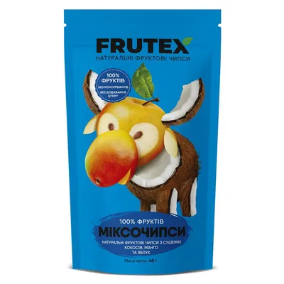 Чіпси фруктові Frutex Міксочипси кокос, манго, яблуко, 40 г