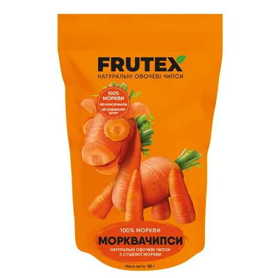 Чіпси овочеві Frutex Морквачипси, 30 г