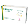 Клосарт таблетки, в/плів. обол. по 25 мг №28 (14х2)