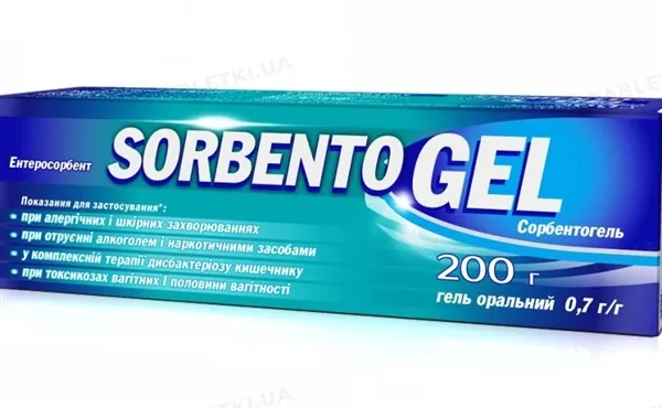 Сорбентогель гель ор. 0.7 г/г по 200 г у тубах