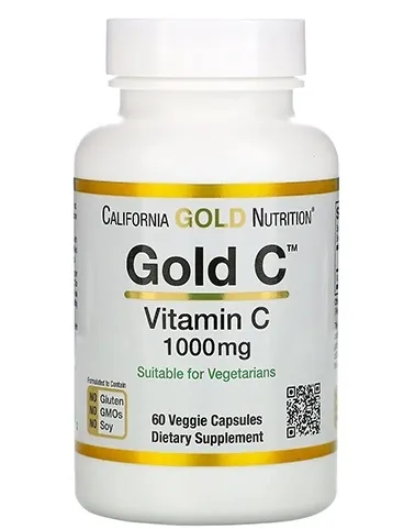 Вітамін С California Gold Nutrition Gold C Vitamin C 1000 мг вег. капсули №60