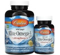 Омега-3 Carlson Labs Elite Omega-3 Gems, лимон, 120 (90+30) желатиновых капсул