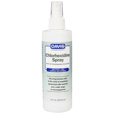 Спрей Davis Chlorhexidine с 4% хлоргексидином для собак и котов с заболеваниями кожи и шерсти, 237 мл